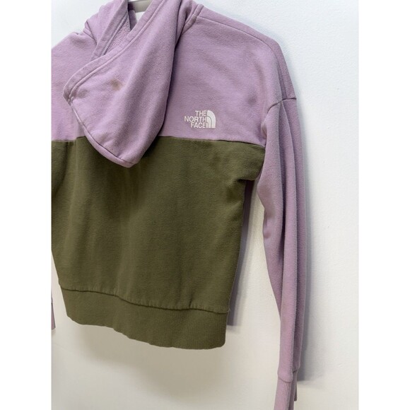 THE NORTH FACE Kid's Girl's 1/2 Zip Fleece Hoodie Sweater Cotton Blend Pink M - Picture 9 of 11